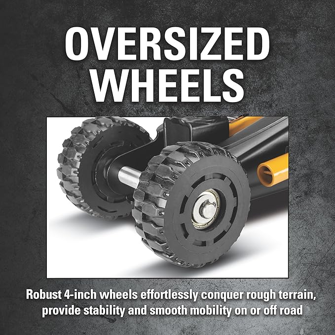 Cat Wheelie Off-Road Trolley Jack, 2 Ton, Portable, Oversized Wheels for Rugged Terrain - 980883ECE