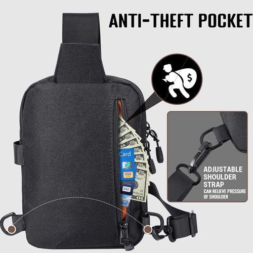 MOZETO Mini Sling Bag - Water-Resistant Crossbody Travel Wallet for Phones | Compact Design
