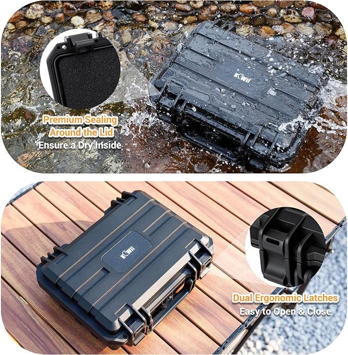 KIWIFOTOS Waterproof Hard Case for DJI Osmo Pocket 4 3 Creator/Power Expansion