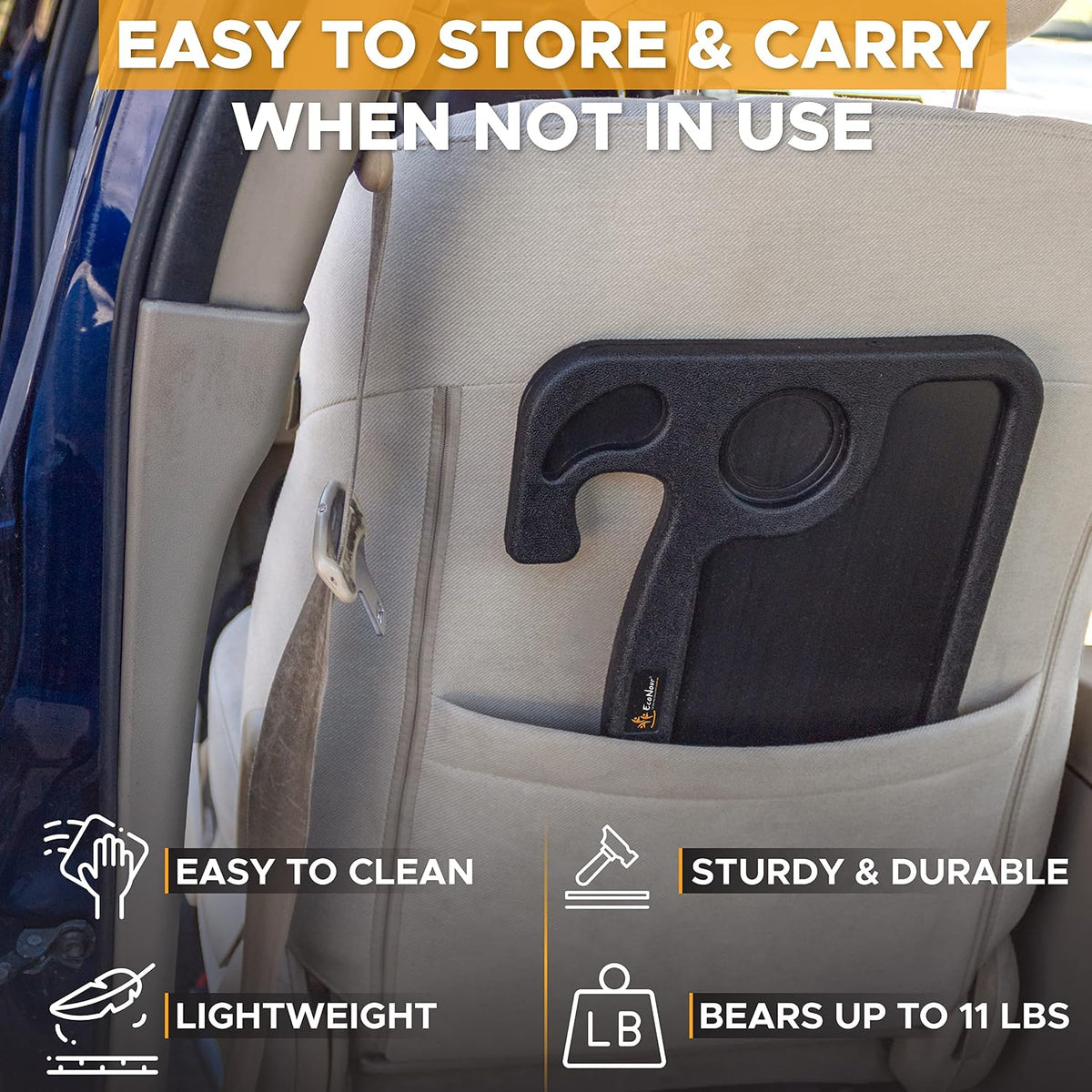 EcoNour 2 in 1 Car Steering Wheel Desk | Car Tray for Laptop