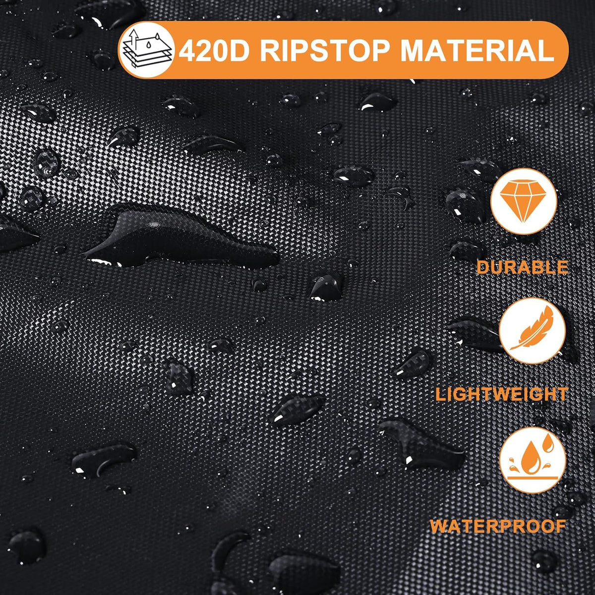 Skiennix Bike Cover - Waterproof Outdoor Bicycle Protection with Lock Holes & 3 Buckles | Heavy Duty 420D Material for Bikes Up to 68 Inches