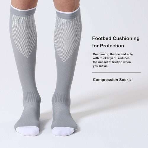 CS CELERSPORT Compression Socks - 20-30 mmHg Support for Men & Women | 3 Pairs for Running