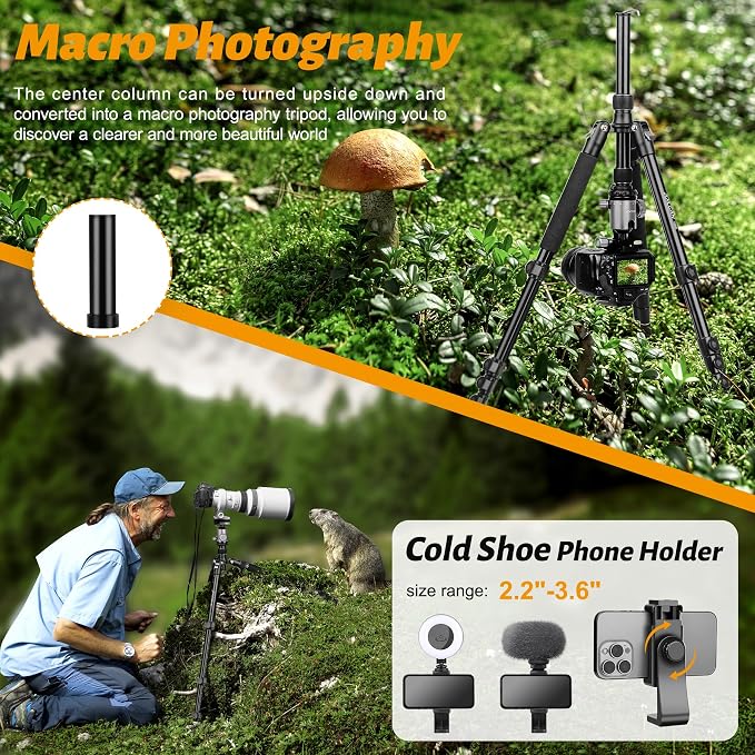 JOILCAN Tripod for Camera, Heavy Duty Travel Tripods for Spotting Scope