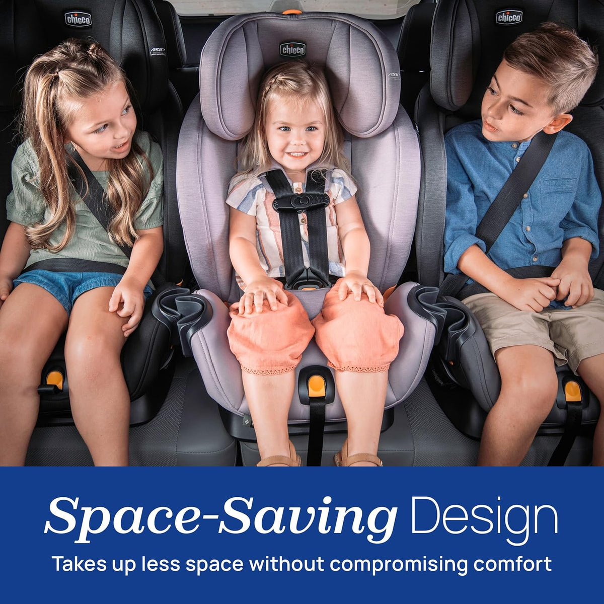Chicco OneFit LX ClearTex All-in-One Booster Car Seat, LeverLock
