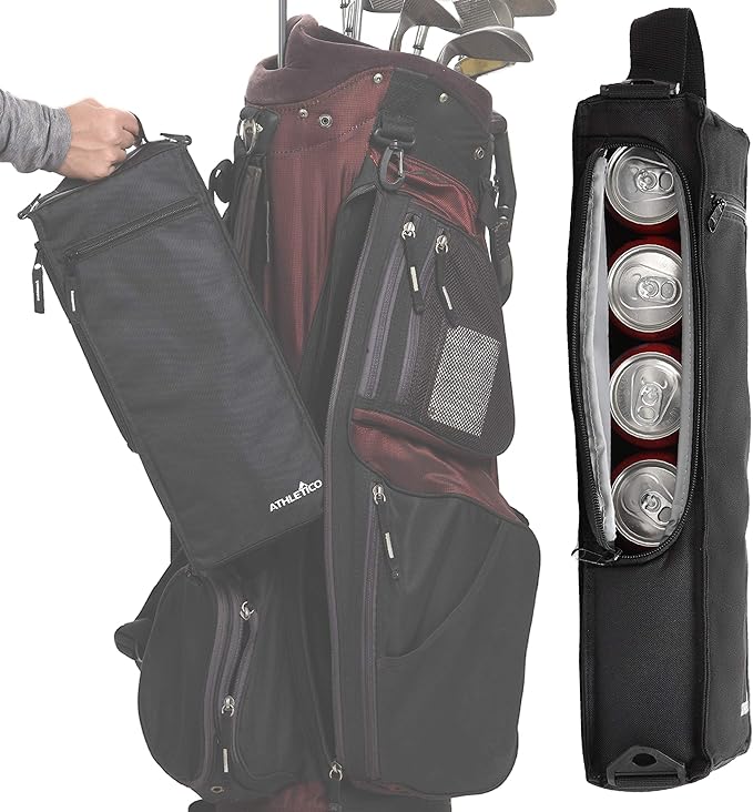 Athletico Golf Cooler Bag - Soft Sided Insulated Cooler Holds a 6 Pack of Cans or Two Wine Bottles