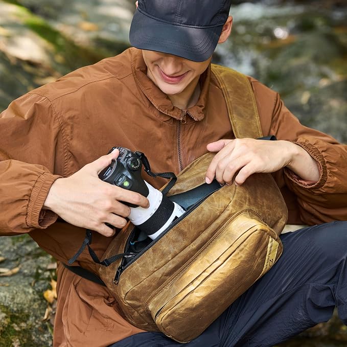 Padwa Lifestyle Khaki Crossbody Camera Bag