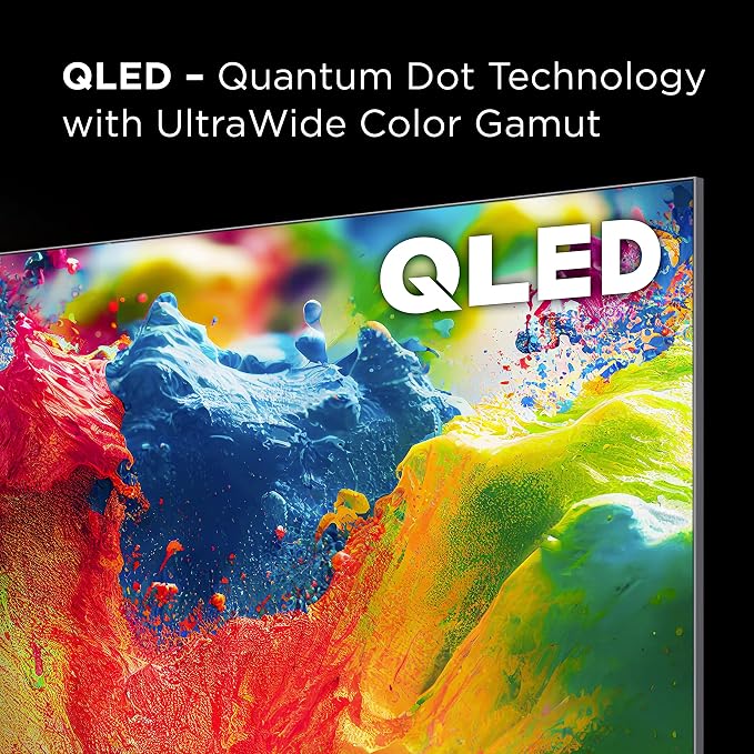 TCL 85-Inch Q7 QLED 4K Smart TV with Google TV (85Q750G, 2023 Model) Dolby Vision, Dolby Atmos, HDR Ultra, 120Hz, Game Accelerator up to 240Hz, Voice Remote, Works with Alexa, Streaming UHD Television