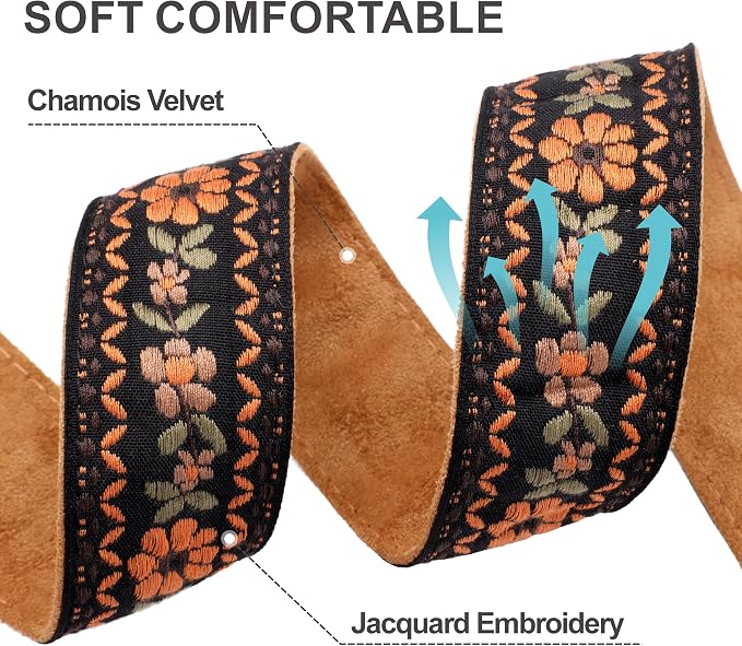 Padwa Lifestyle Embroidered Floral Camera Strap