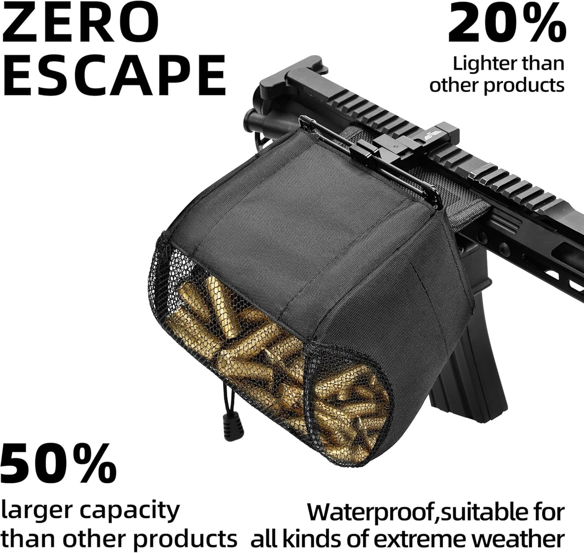 Visiofire Brass Catcher - Spring-Loaded Shell Catcher with 304SS Mesh & Zippered Bottom | Heat-Resistant Design