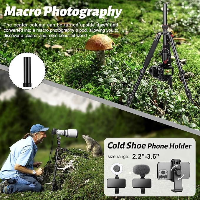JOILCAN Tripod for Camera, Heavy Duty Travel Tripods for Spotting Scope