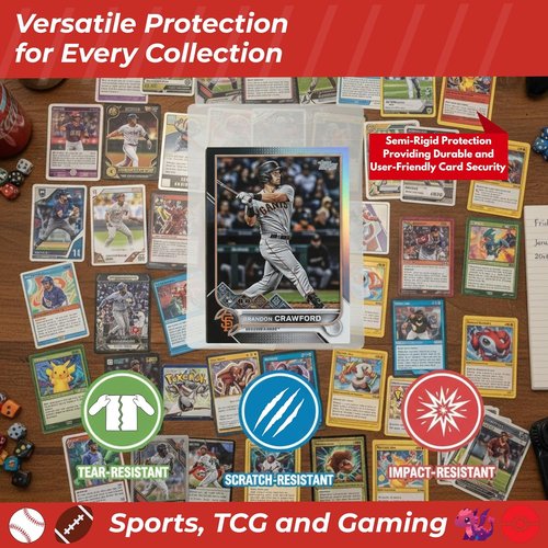 Cardboard Gold Card Saver 1 - 2000 Count Semi-Rigid Card Holders | PSA-Approved Trading Card Protectors