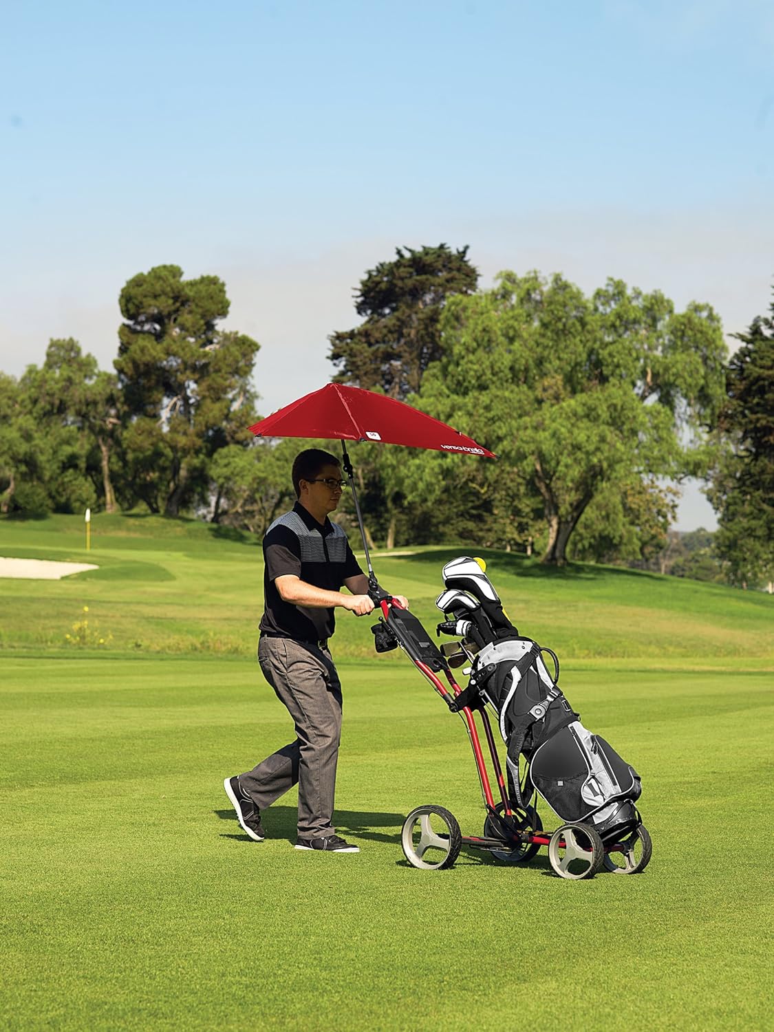 Sport-Brella Versa-Brella XL - Versatile All-Position Umbrella with Clamp | Midnight Blue