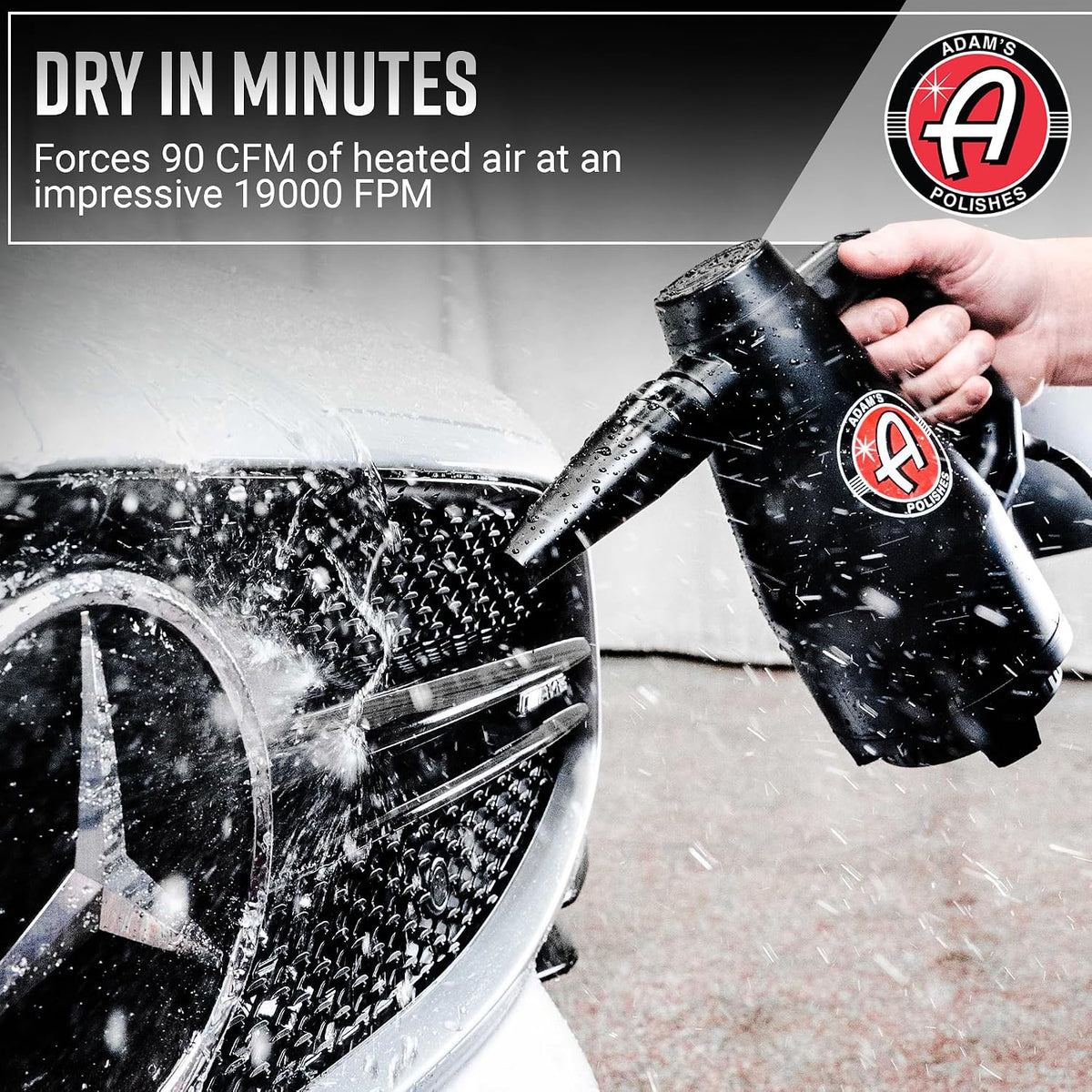 Adam's Polishes Mini Air Cannon - Handheld High Powered Filtered Car Wash Dryer Blower| Dry Before Car Cleaning, Car Detailing, Car Wax, or Ceramic Coating | Auto Tool Kit Gift Boat RV Motorcycle