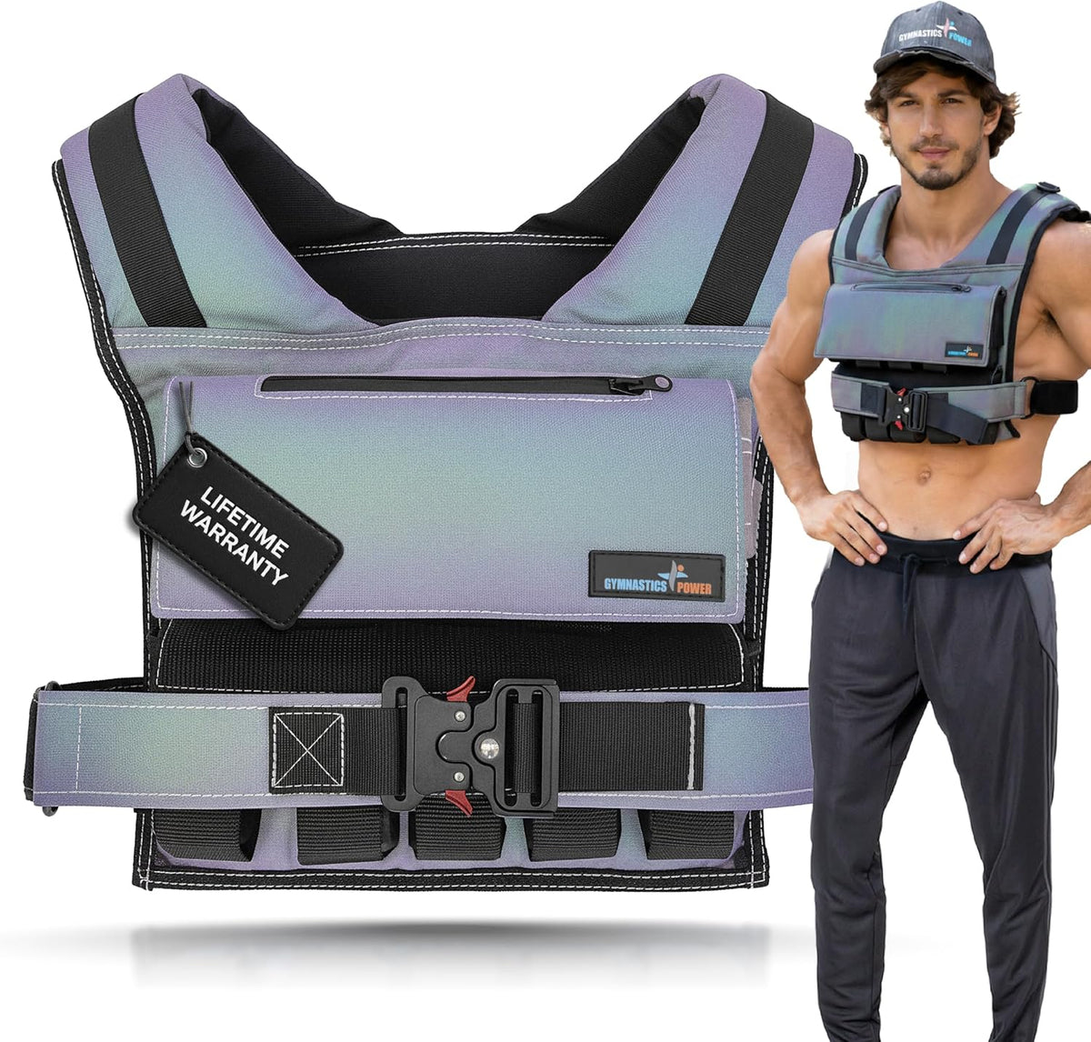 Skiennix Adjustable Weighted Vest - Enhance Fitness & Strength Training for Men and Women | Perfect for Running & Cross Training