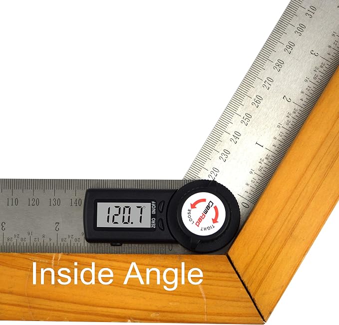 GemRed 82305 Digital Angle Finder Protractor Stainless Steel