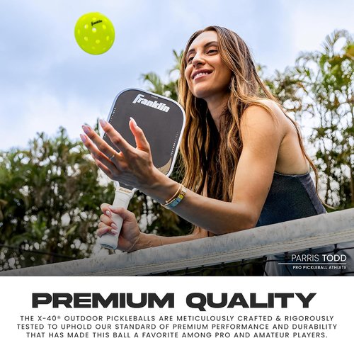 Franklin Sports X-40 Outdoor Pickleballs - Official USA Pickleball Tournament Balls | Regulation Size