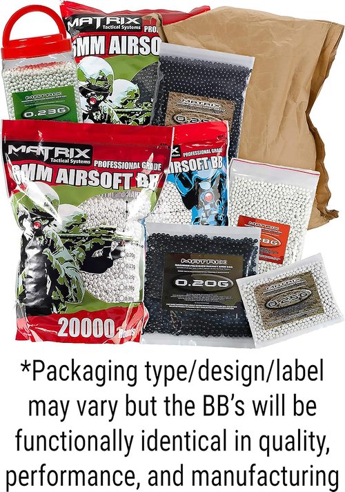 Matrix Airsoft BBs - Match Grade 6mm Glow in The Dark | Perfect for Night Games