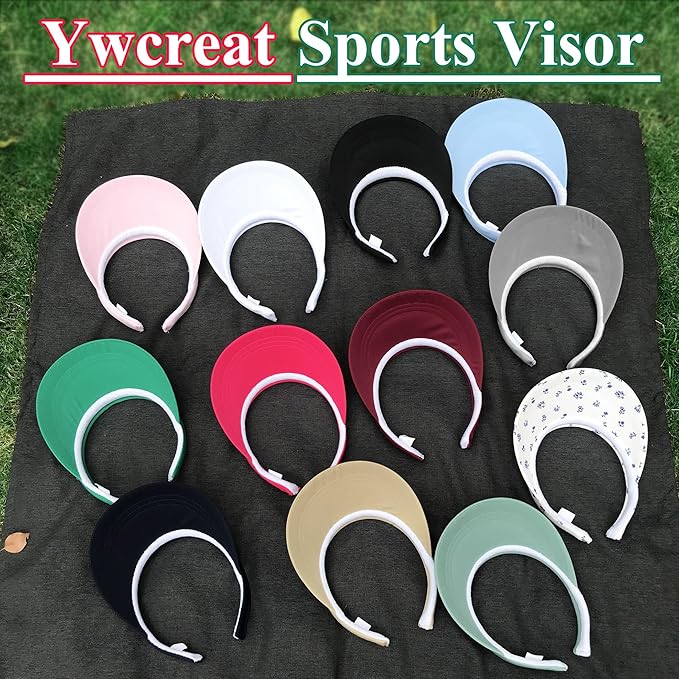 3 Pack Sports Sun Visor Hat Women Men Adjustable Clip On Visors Outdoor Golf Beach Cap