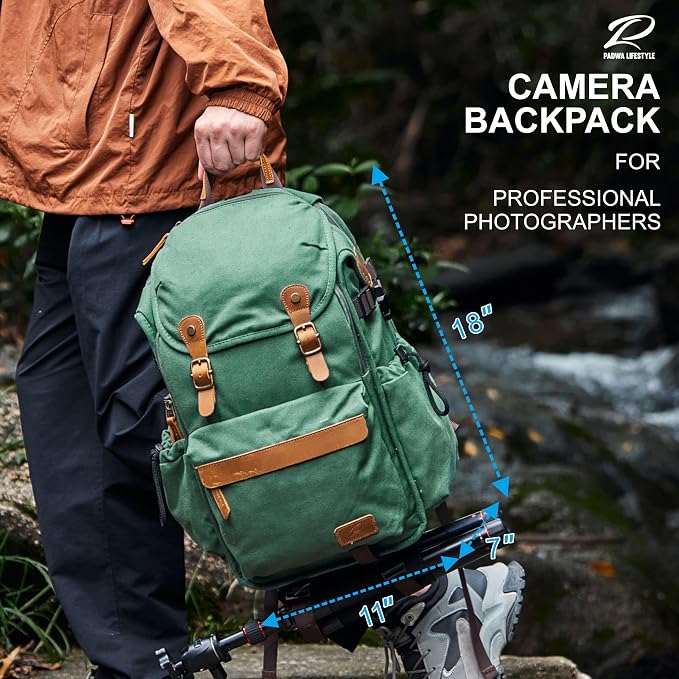 Padwa Lifestyle Green Camera Backpack