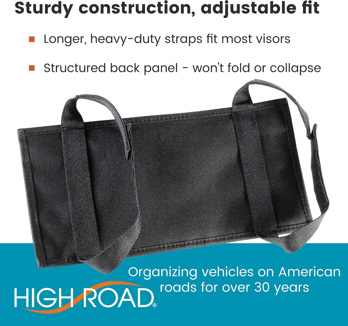 High Road Car Visor Organizer and Sun Visor Document Holder with Pockets