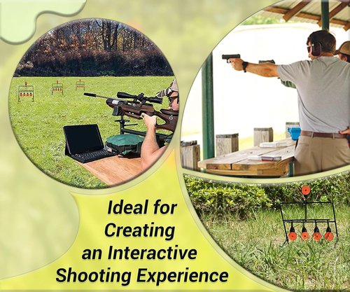 ARSUK Self-Resetting Air Rifle Target - Heavy-Duty Metal Frame for Precision Shooting | Compatible with .177 & .22 Caliber Pellets