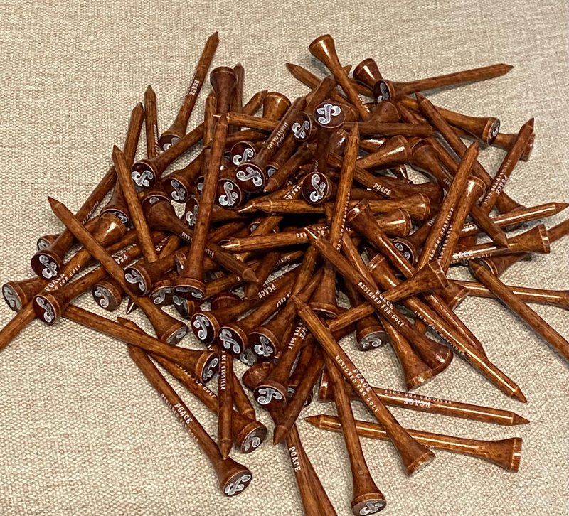 PGACE Golf TEES Bamboo Golf Tees 2-3/4 Inch (70mm) | a Pack of 100 Units of Smooth Low Friction Bamboo Golf Tees | Extra Durable | Stronger Than Wood Golf Tees | Biodegradable
