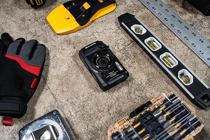 OM SYSTEM Olympus Tough TG-7 Black Underwater Camera, Waterproof, Freeze Proof