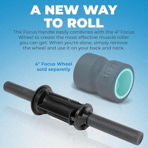 Chirp Focus Muscle Roller Handle - Deep Tissue Massager for Neck, Shoulder & Back Pain | 15.5" (39cm)
