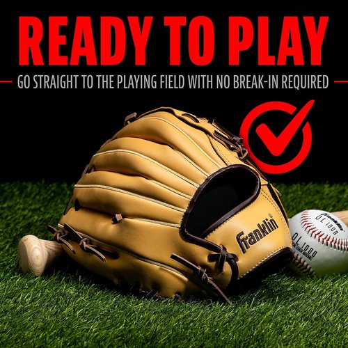 Franklin Sports Unisex Adult 12" Softball Glove - Durable, Comfortable Fit for All Players