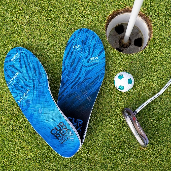 CURREX GolfPro Insoles for Golf Shoes – Arch Support Inserts to Improve Balance, Stability, Comfort & Performance, Help with Foot & Heel Pain Relief – for Men & Women – Low Arch, Small