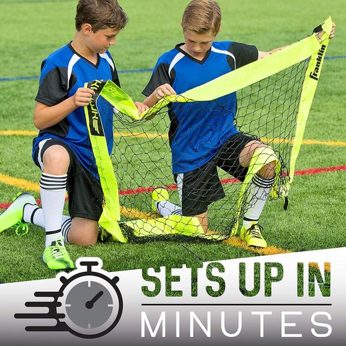 Franklin Sports Blackhawk Soccer Goal - Portable Pop-Up Nets for Indoor/Outdoor Play - Youth & Adult Sizes Available