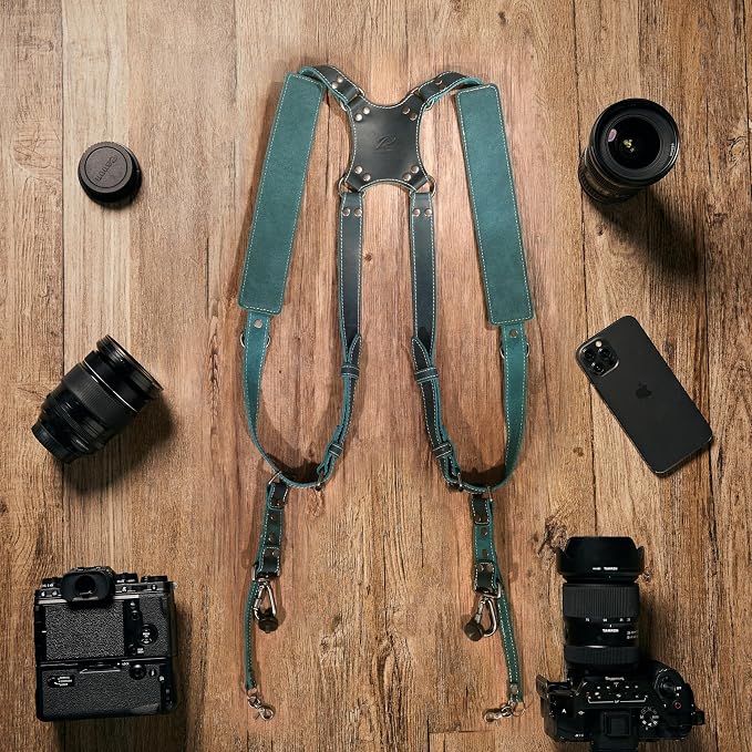 Padwa Lifestyle Dark Green Dual Camera Harness Strap