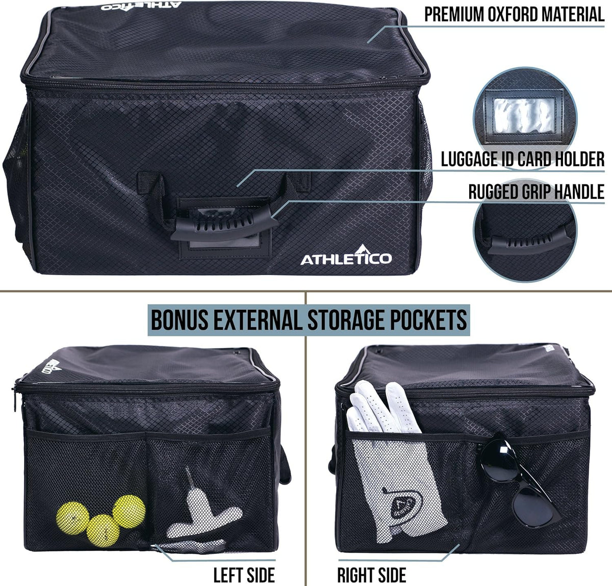 Athletico Golf Trunk Organizer Storage - Car Golf Locker to Store Golf Accessories | Collapsible When Not in Use