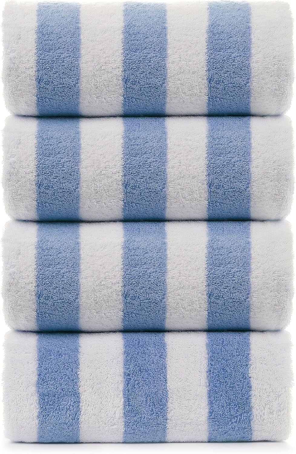 Turkuoise Towel Large Turkish Beach Towel - Premium Cotton Cabana Stripe (30x60 inches) | Blue