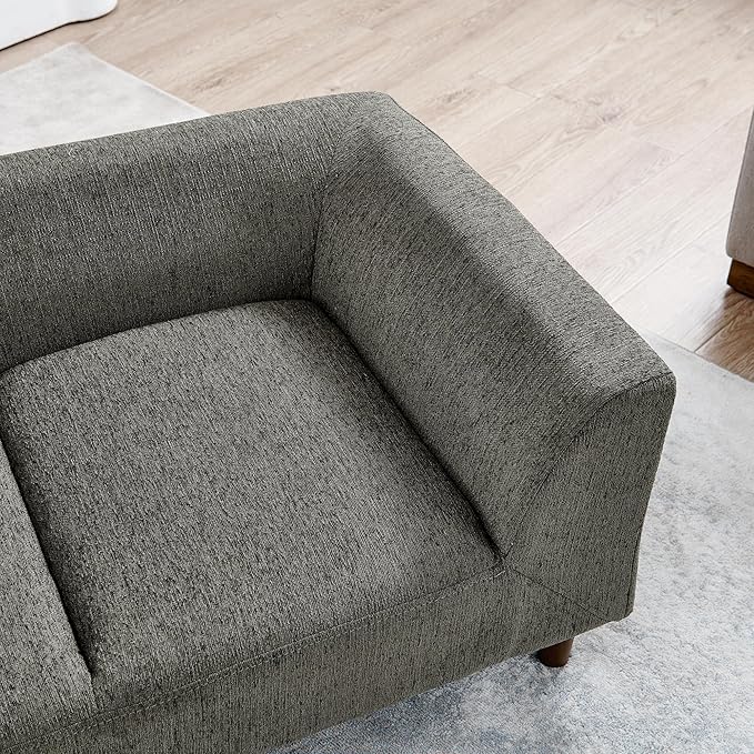 Modern Rectangular Pet Sofa with Backrest and Armrests - Comfortable Dog Couch for Medium and Large Dogs - Stylish and Functional Pet Furniture with Soft Cushion (Dark Grey)