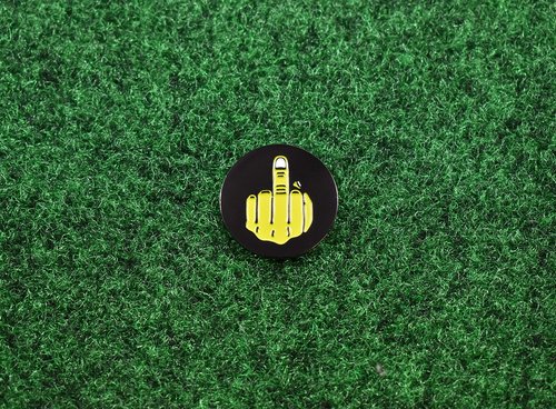 Andoji Golf Divot Repair Tool with Funny Ball Markers – Great Golf Gifts – Durable and Stylish Golf Divot Tool – Must-Have Golf Accessories – Unique Divot Repair Tool – Middle Finger (Blue)