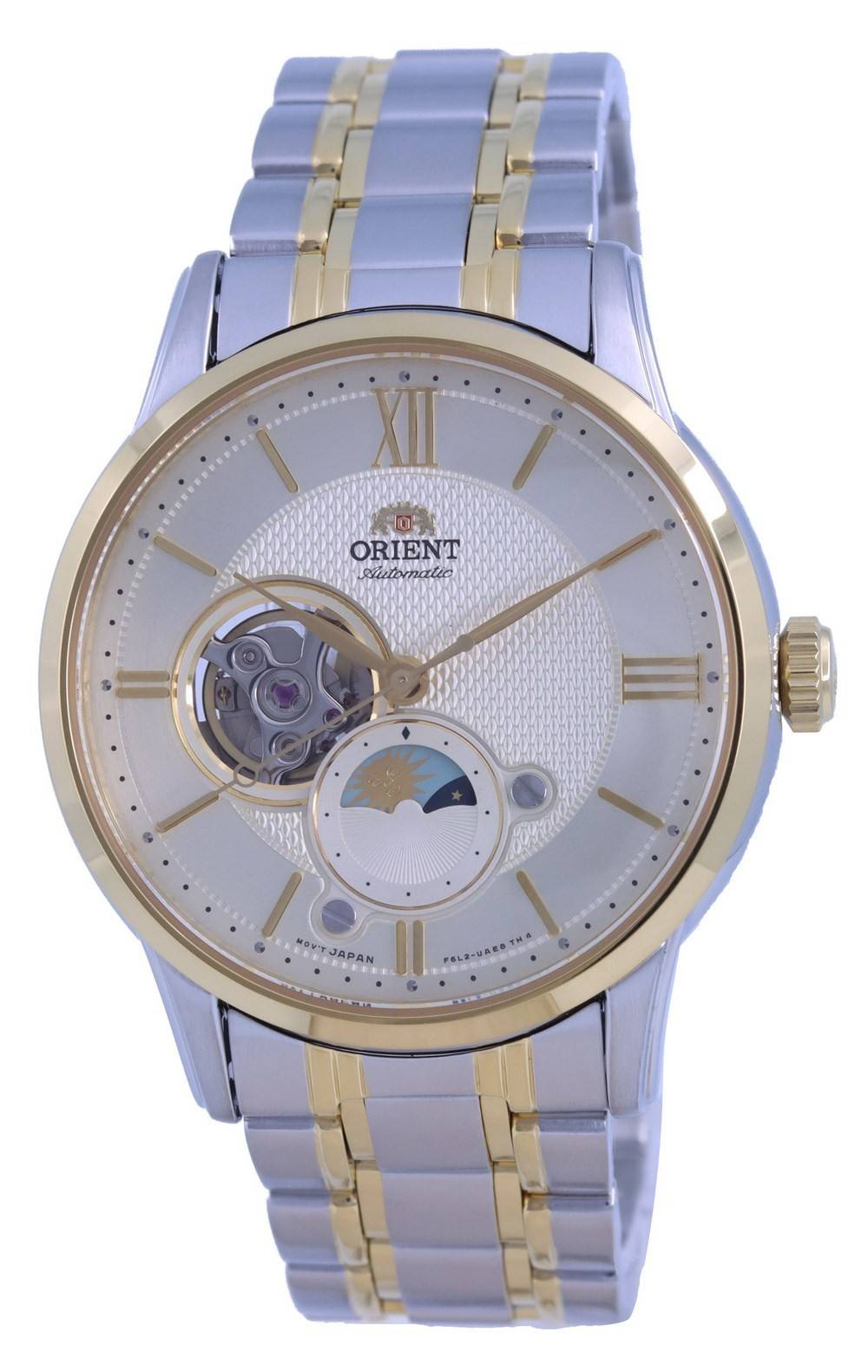 Orient Classic Sun  Moon Open Heart Automatic Ra-As0007S10B Men'S Watch